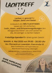 Plakat Lachyoga in Losenstein