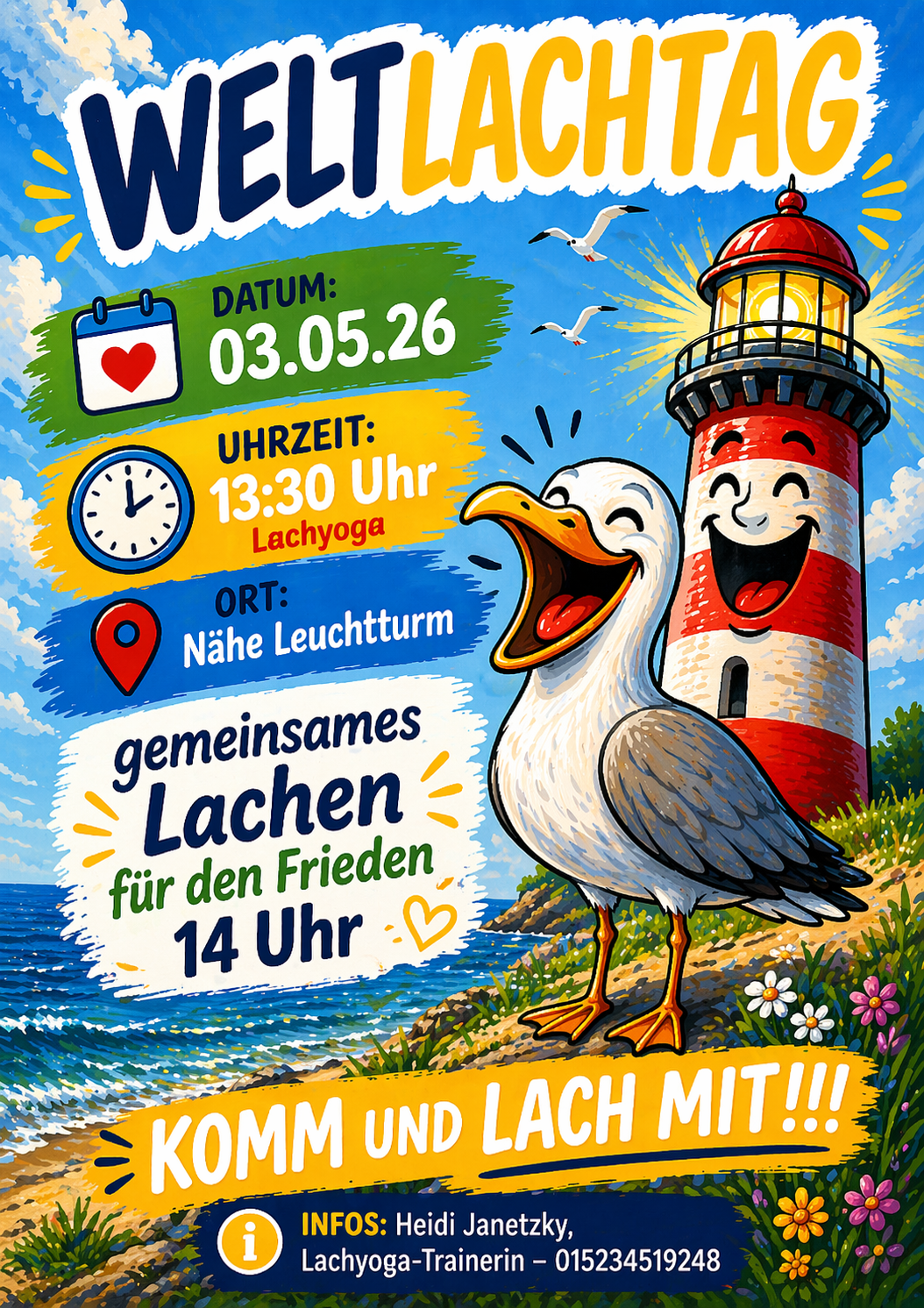 Weltlachtag 2026 32 Rostock Weltlachtag Aktion 2026 in Rostock Warnemuende