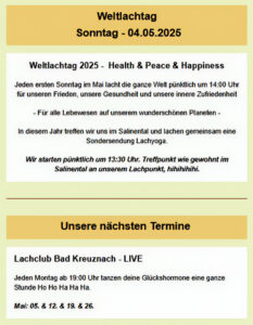 Weltlachtag 2025 - Health & Peace & Happiness in Bad Kreuznach