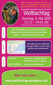 Weltlachtag 2025, a poster with text and images
